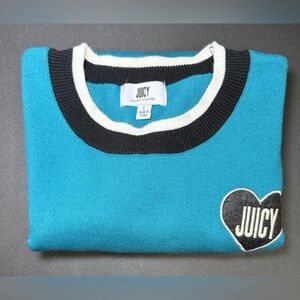 Juicy by Juicy Couture Women's Pullover Sweater in Size L Soft Turquoise
